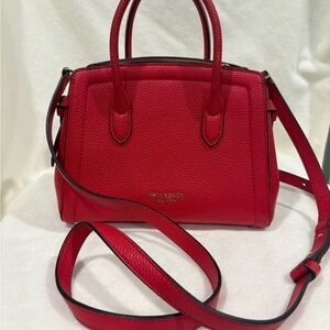 Kate Spade ? Red Knott Leather Satchel